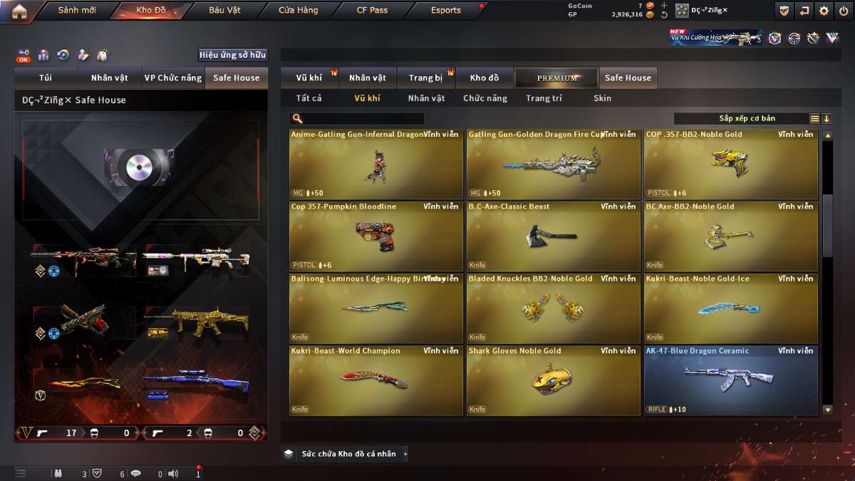 shop acc cf uy tin gia re